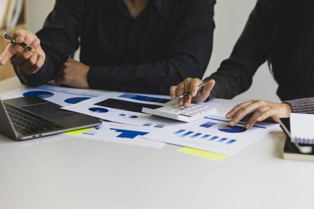 Audit analysis using calculator and charts